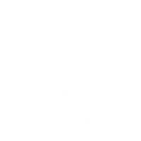 Logo met de tekst 'Orange Veins' en een abstract symbool erboven.