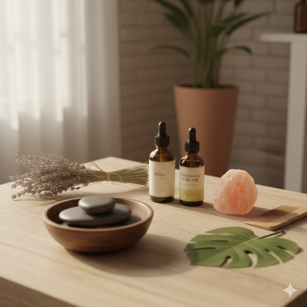 Close-up of a holistic massage treatment focusing on tension release and personal wellness