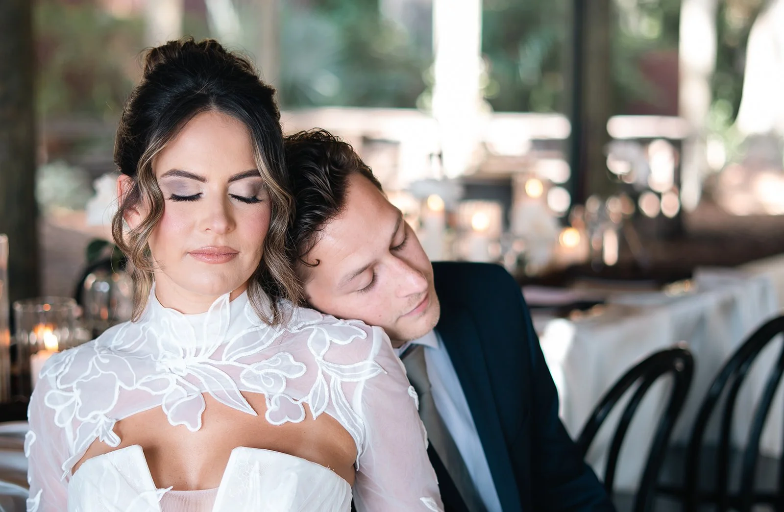 Bride and groom sharing a romantic elopement in Cabo Rojo, Puerto Rico – Karen Fabiola Photo.