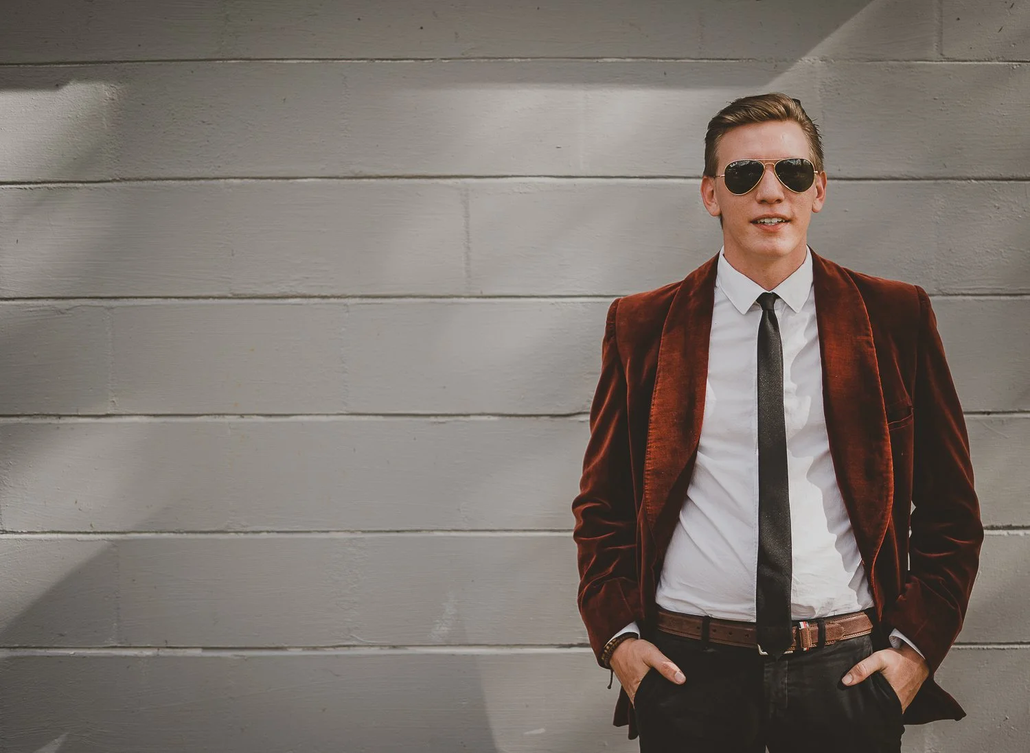 The Groom at a backyard wedding at The Cowford Co By Karen Fabiola Photo