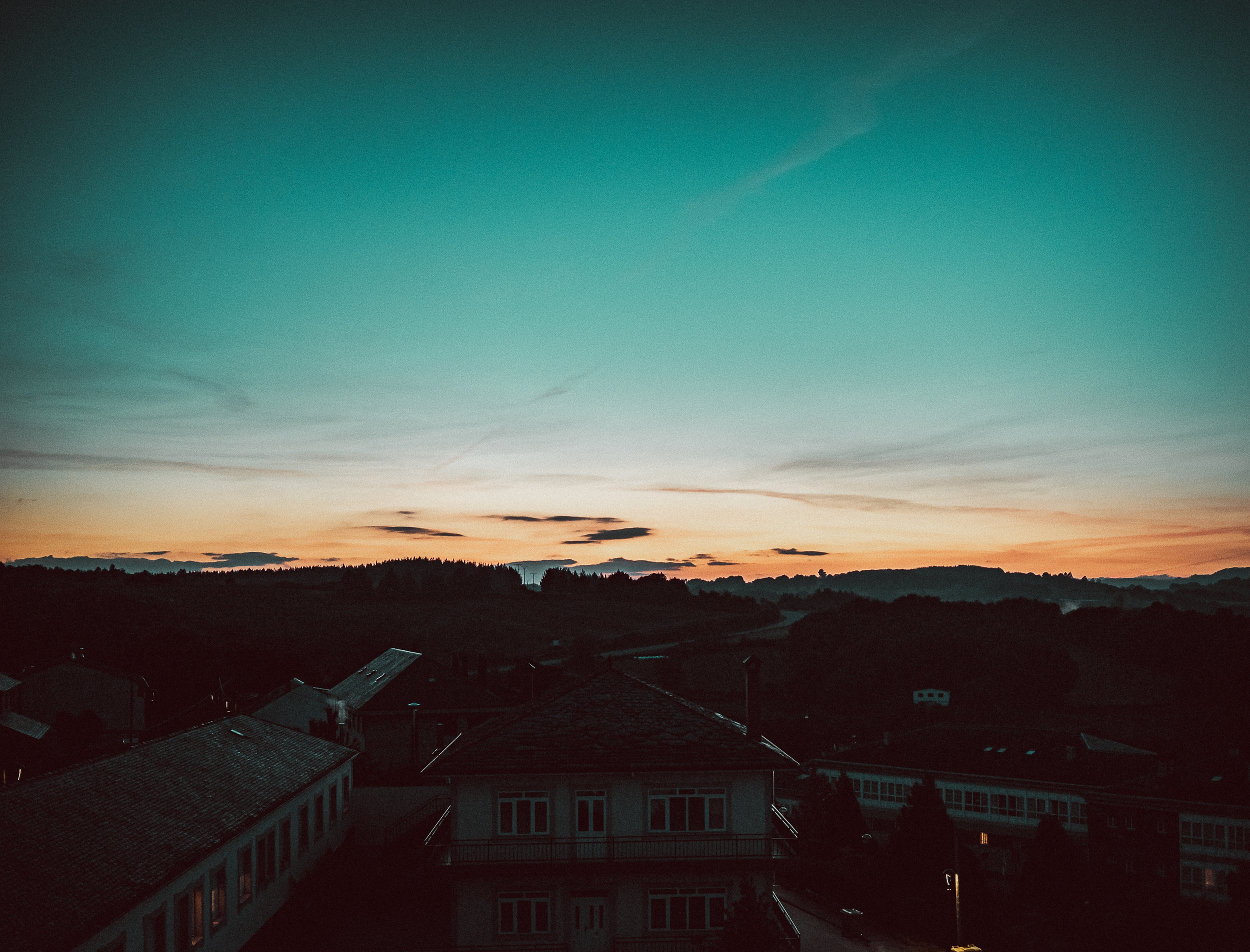 View from our amazing hostal in Galicia, Spain