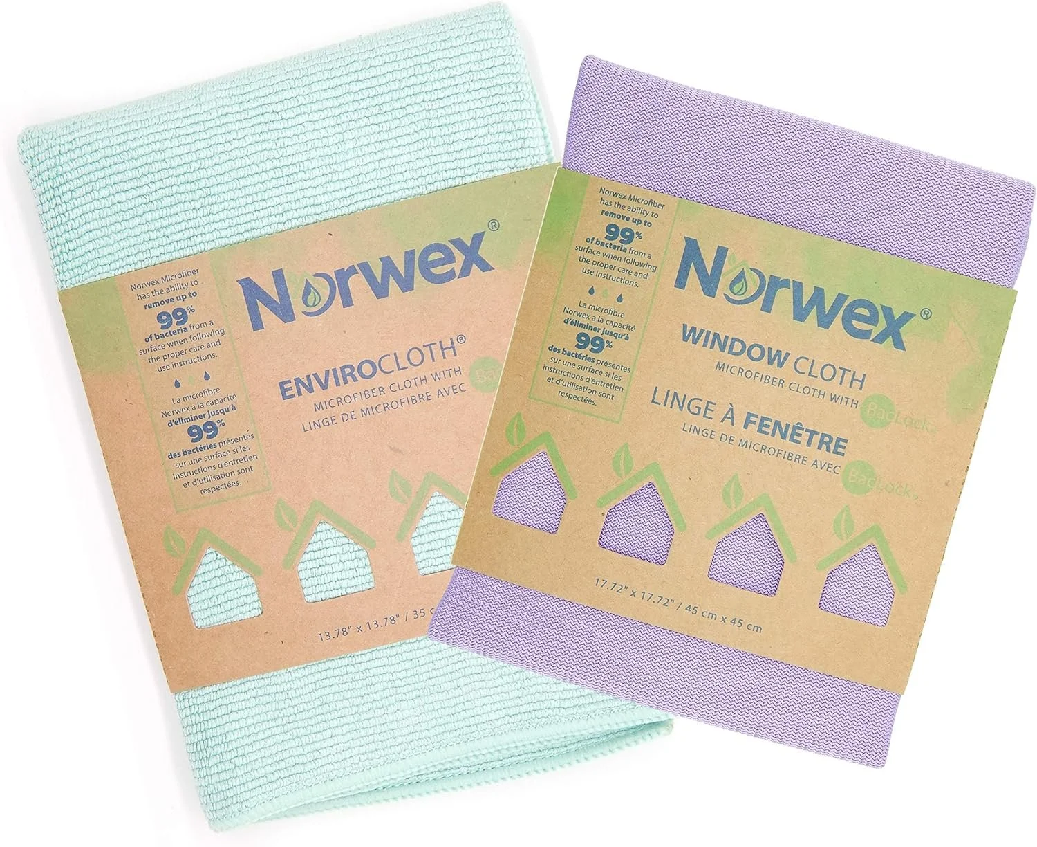 Norwex Basic Package - Microfiber - Glass Window Cleaning Cloth and Household Enviro Dusting Cloth