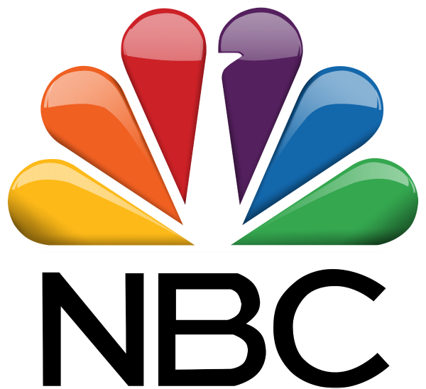 NBC logo featuring a colorful peacock with feathers in red, purple, blue, green, yellow, and orange.