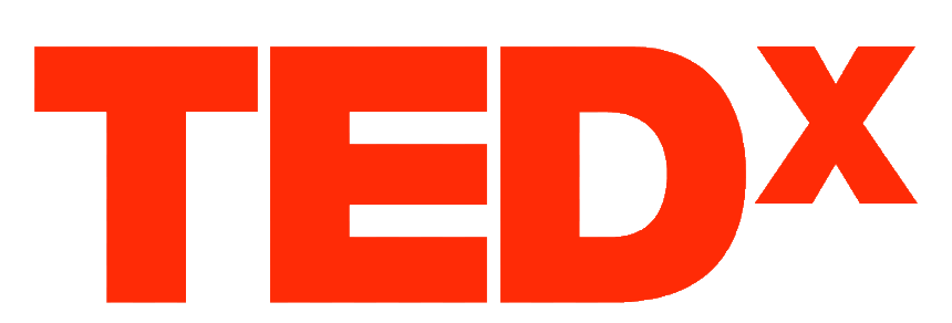 Red TEDx logo on a black background.