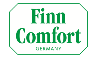 Logo mit grüner Schrift: 'Finn Comfort Germany'