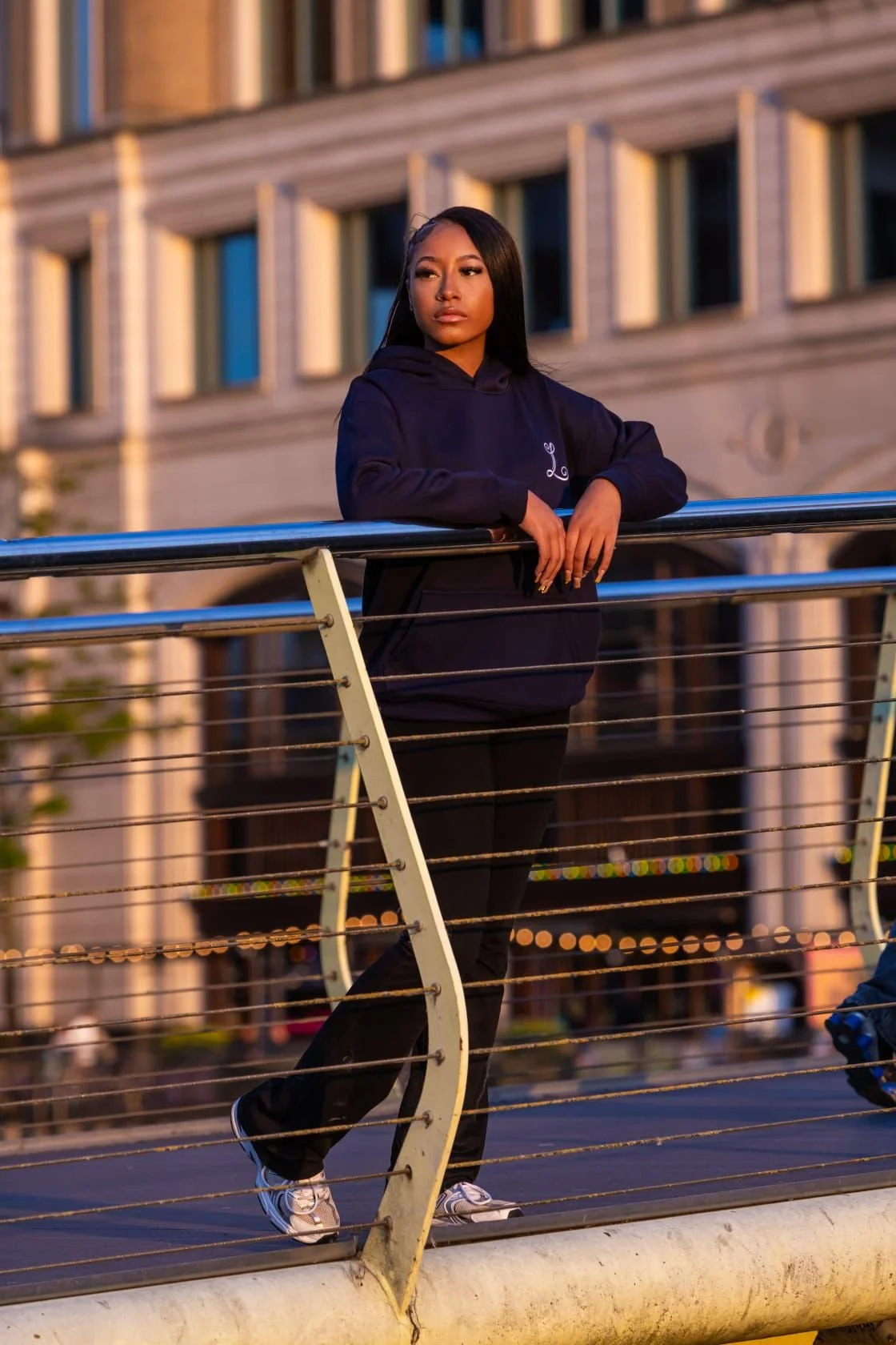 Navy Blue Lux Hoodie