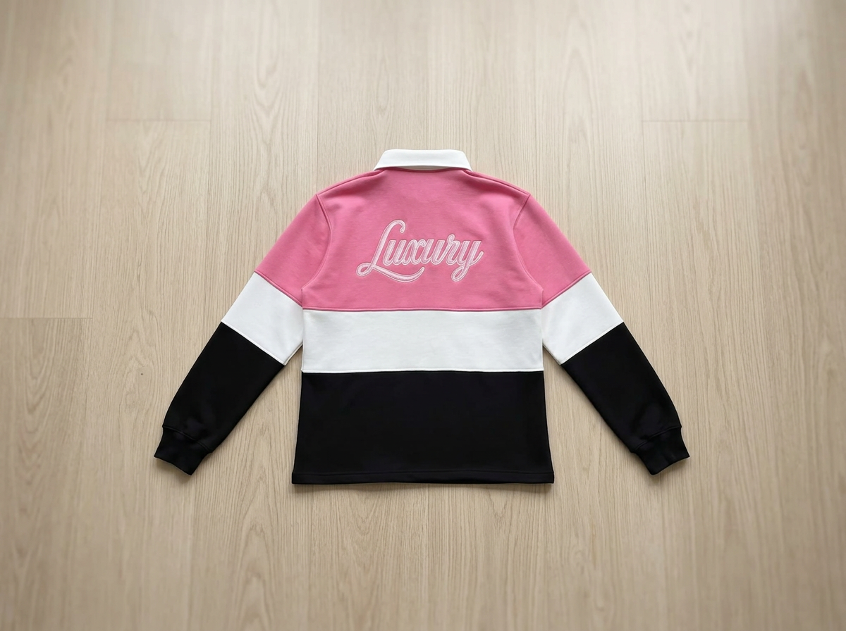 Luxury Pink Rugby Polo