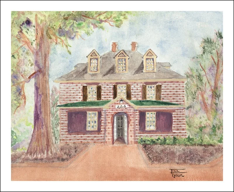 Delta Delta Delta House on the Campus of William and Mary (Giclée Reproduction)