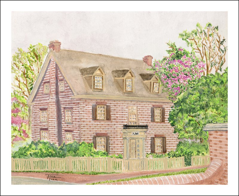 Kappa Alpha Theta House on the Campus of William and Mary (Giclée Reproduction)