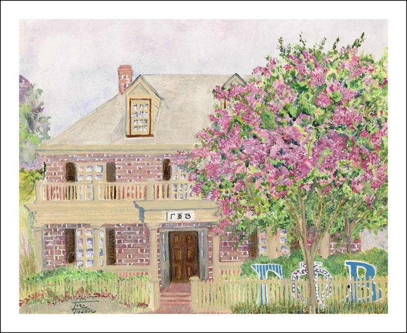 Gamma Phi Beta House on Campus of William and Mary (Giclée Reproduction)