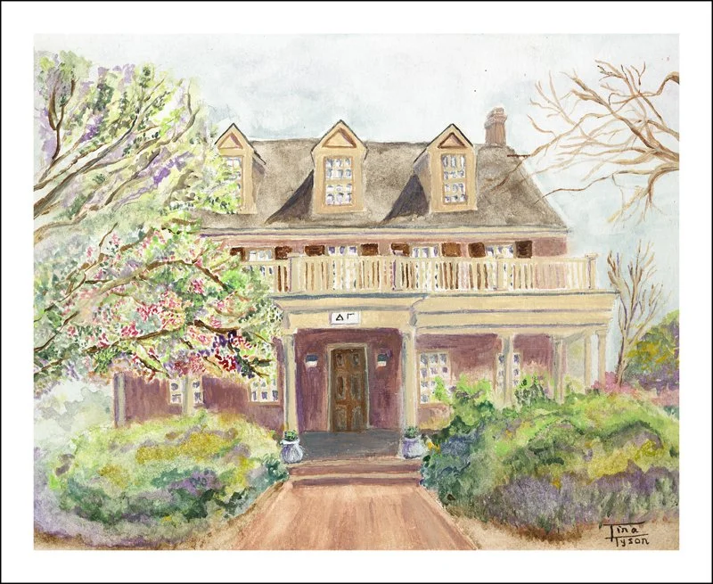 Delta Gamma House on the Campus of William and Mary (Giclée Reproduction)