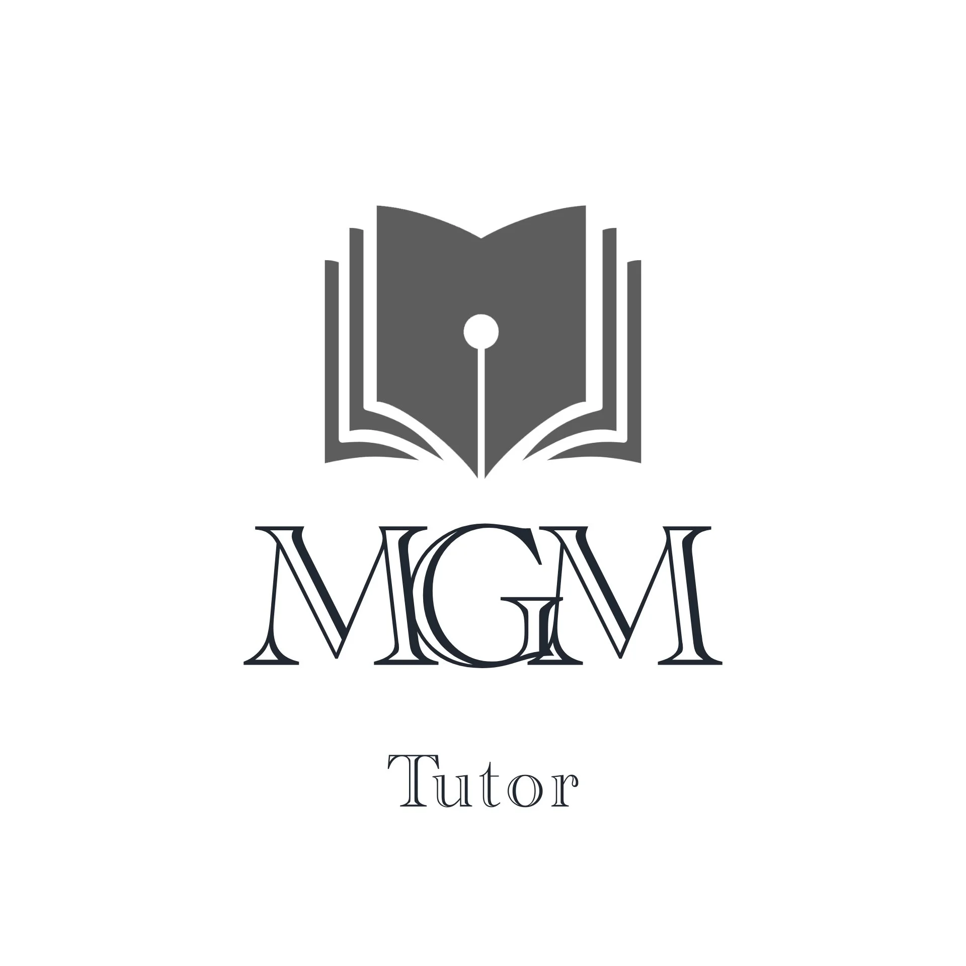 Logo con immagine di un libro aperto e il testo 'MGMI Tutor'.