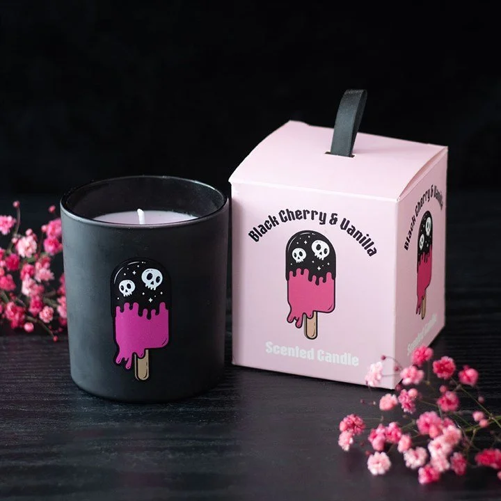 Black Cherry & Vanilla Goth Candle