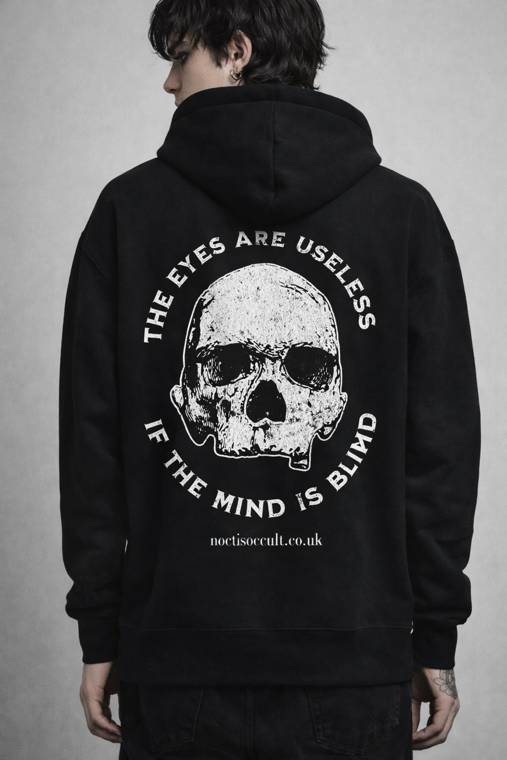 Skull Print Statement Hoodie