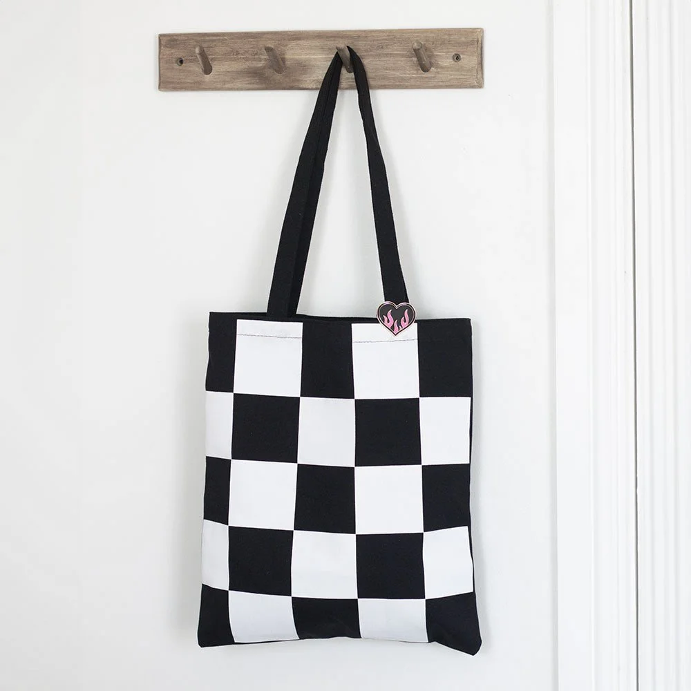 Checkered Chic Tote Bag