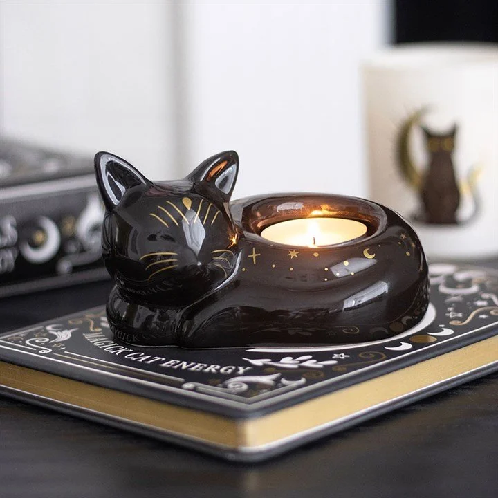Black Cat Tealight Holder