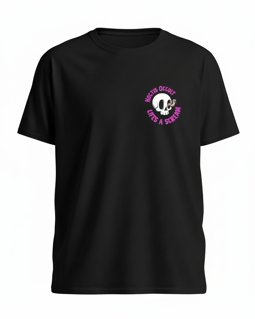 Noctis Occult Life's a Scream Gothic T-Shirt Front Design