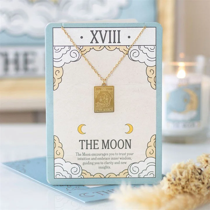 'The Moon' Tarot Card Pendant Necklace