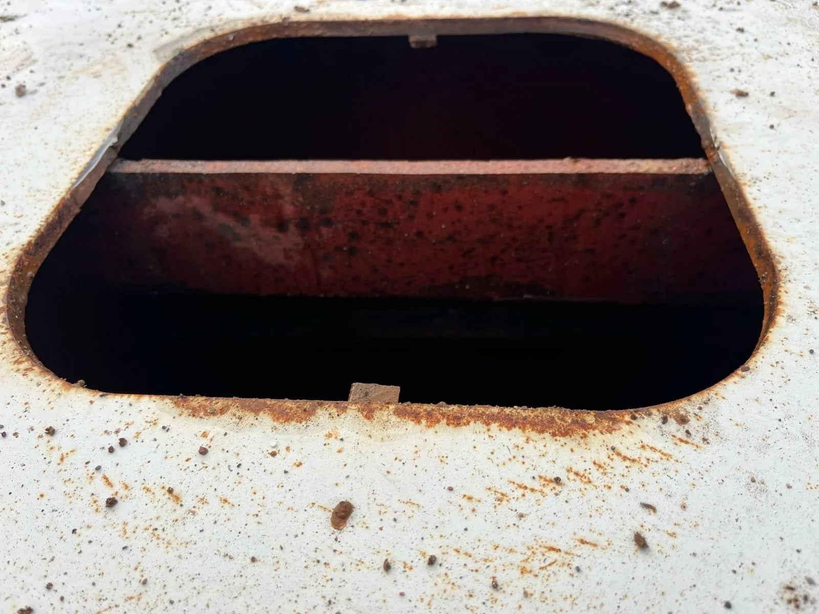 The iron keel is hollow but will be filled with iron punchings and cement.