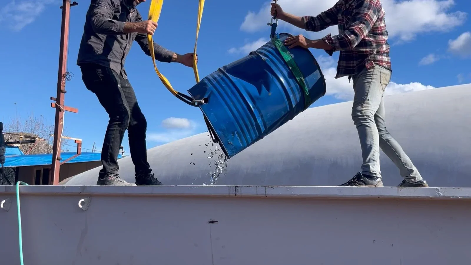 Iron punching going in