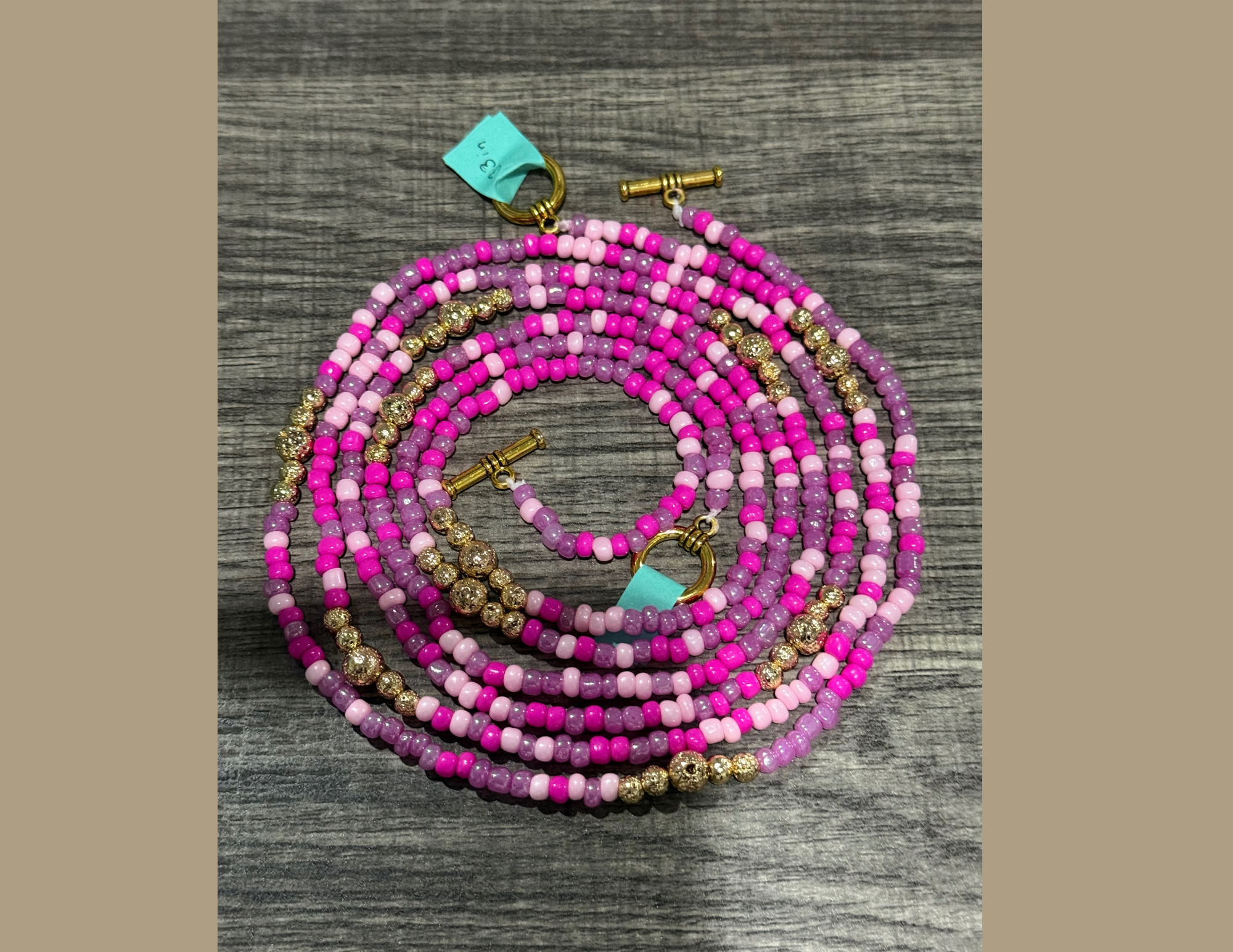 Pink Passion Waist beads