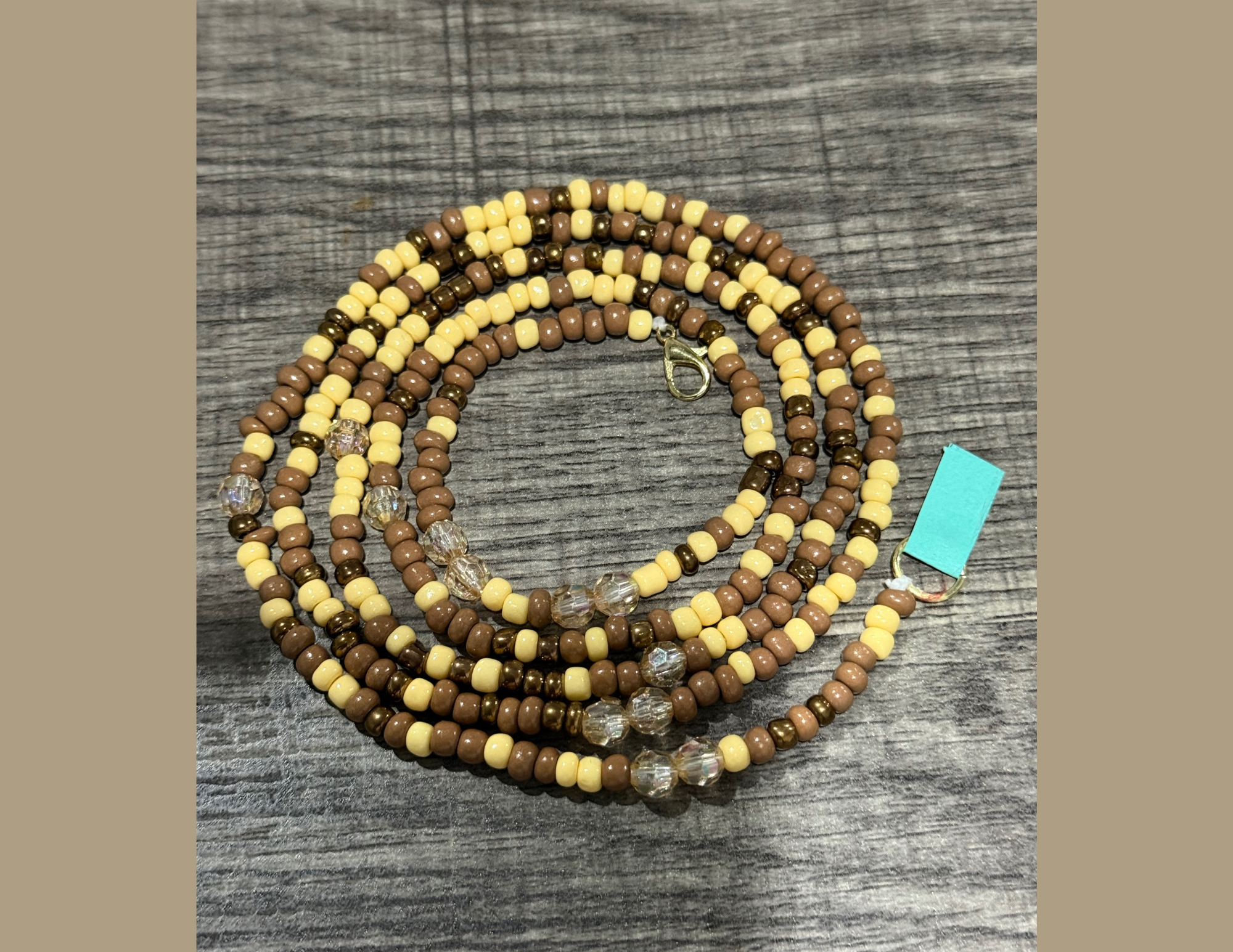 Banana fudge Waist Beads