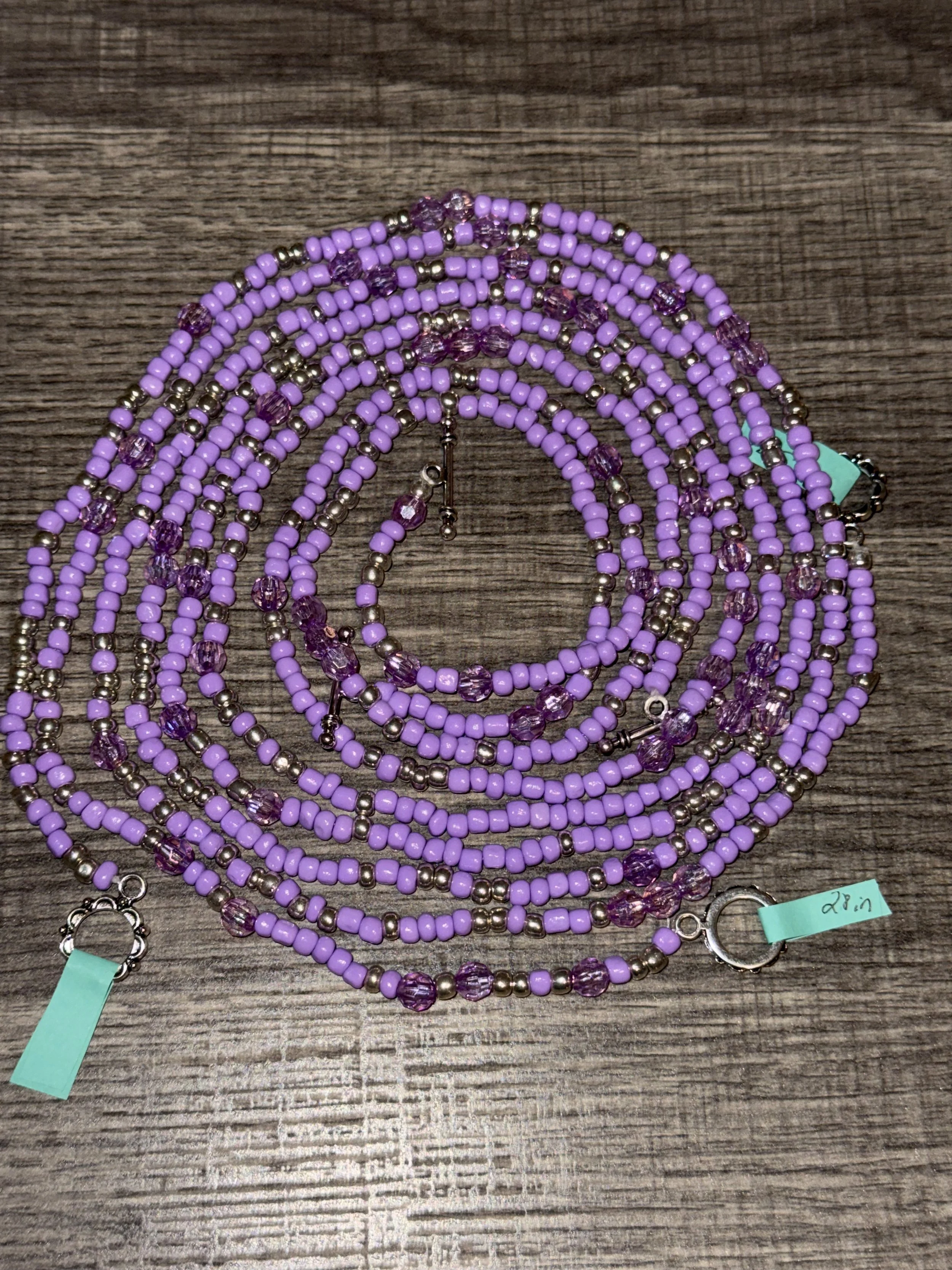Vibrant Purple Waist Beads