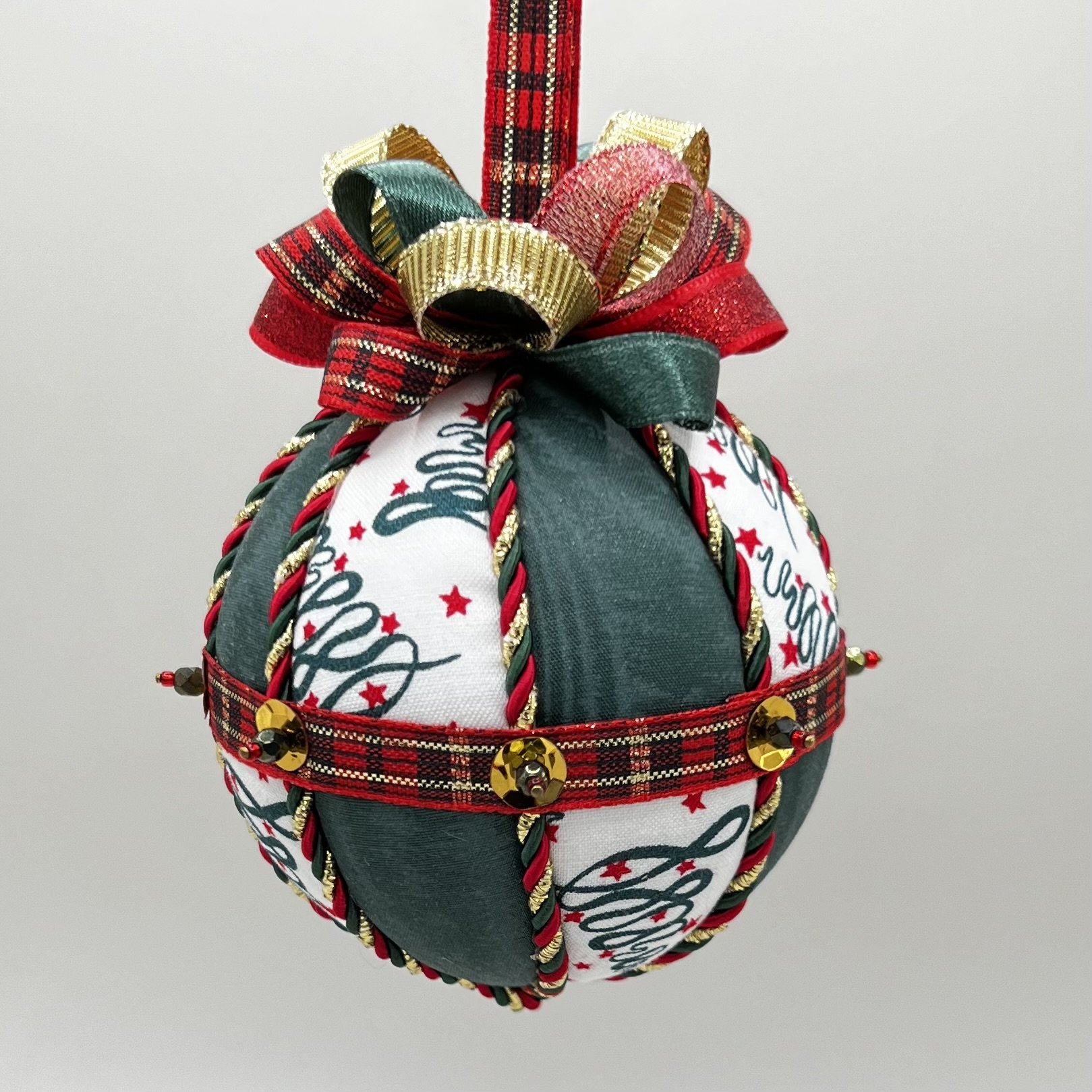 Rustic Plaid Christmas Ornament