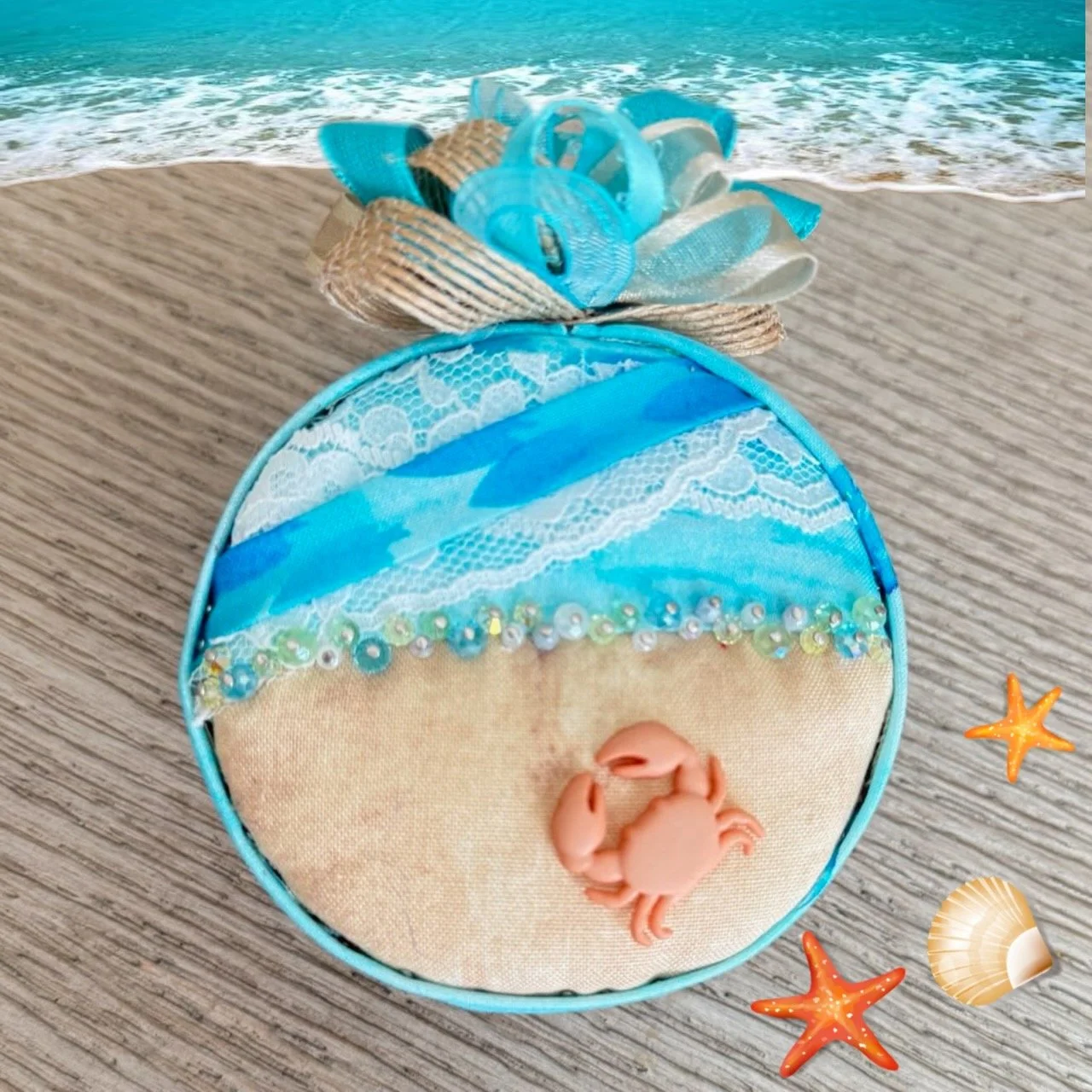 Crab on the Beach Ornament