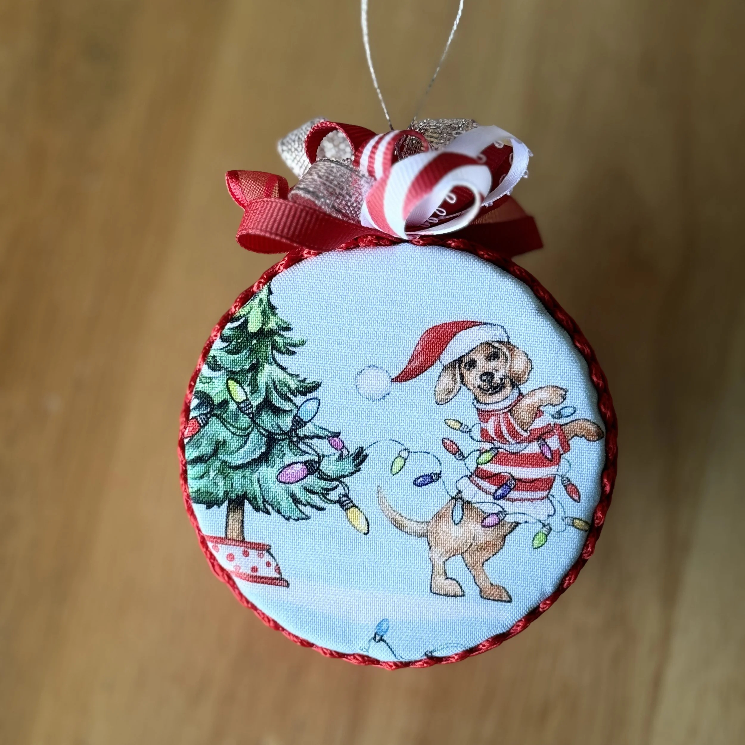 Festive Dog Christmas Ornament