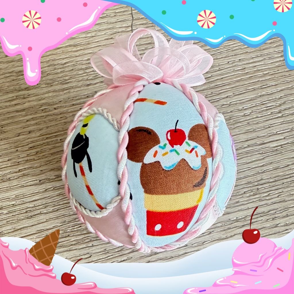 Mickey and Minnie Pink Dessert Ornament