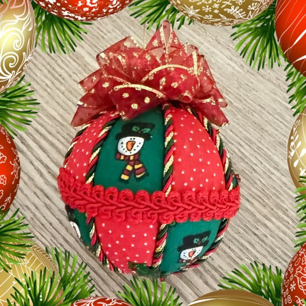 Snowman Polka Dot Ornament