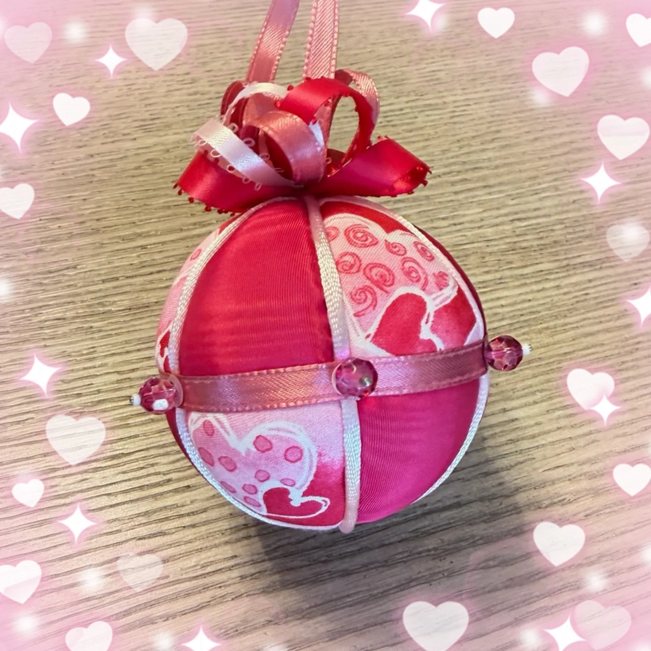 Romantic Hearts Valentine's Ornament