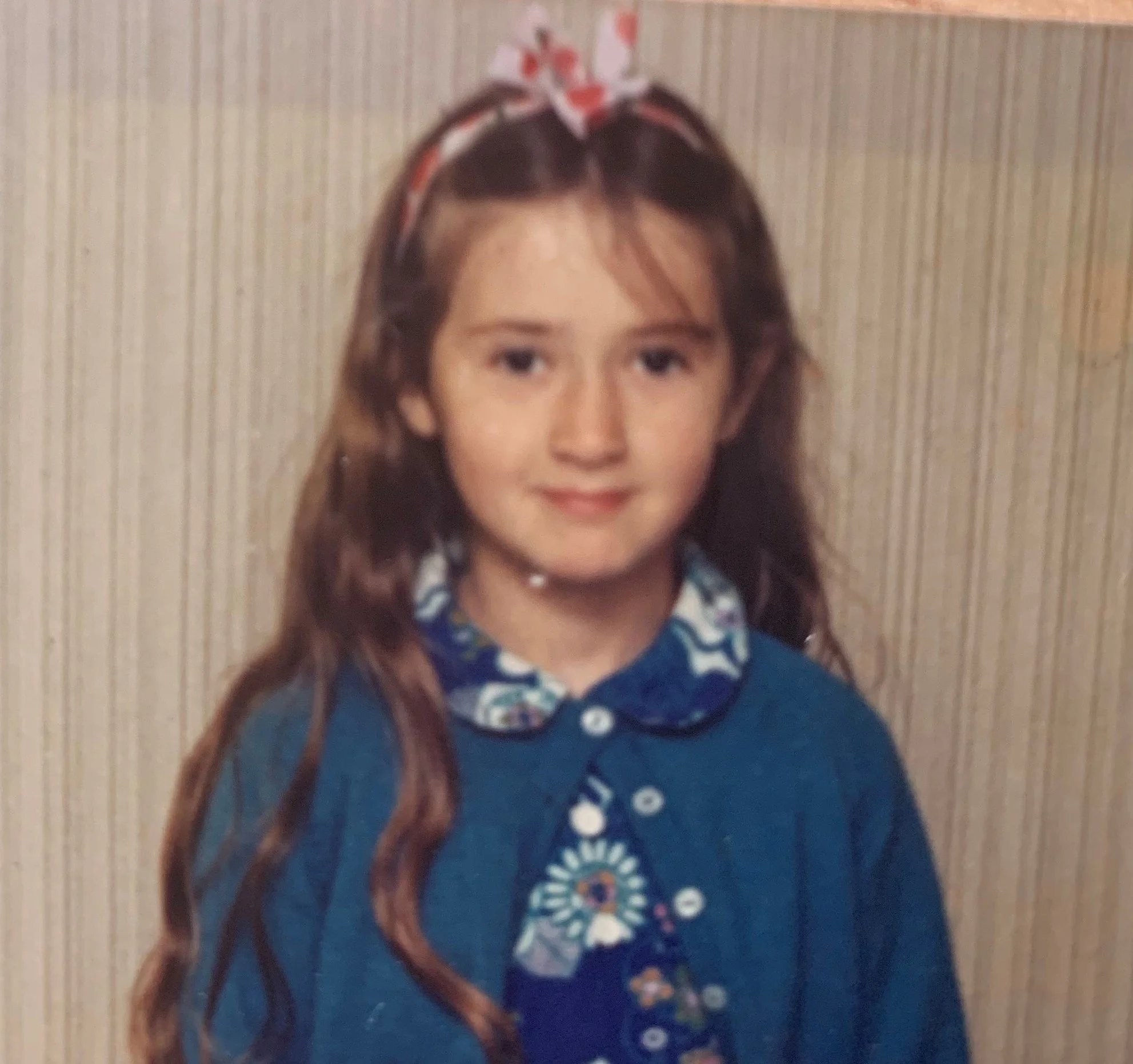 A school picture of Annette Perlmutter as a child