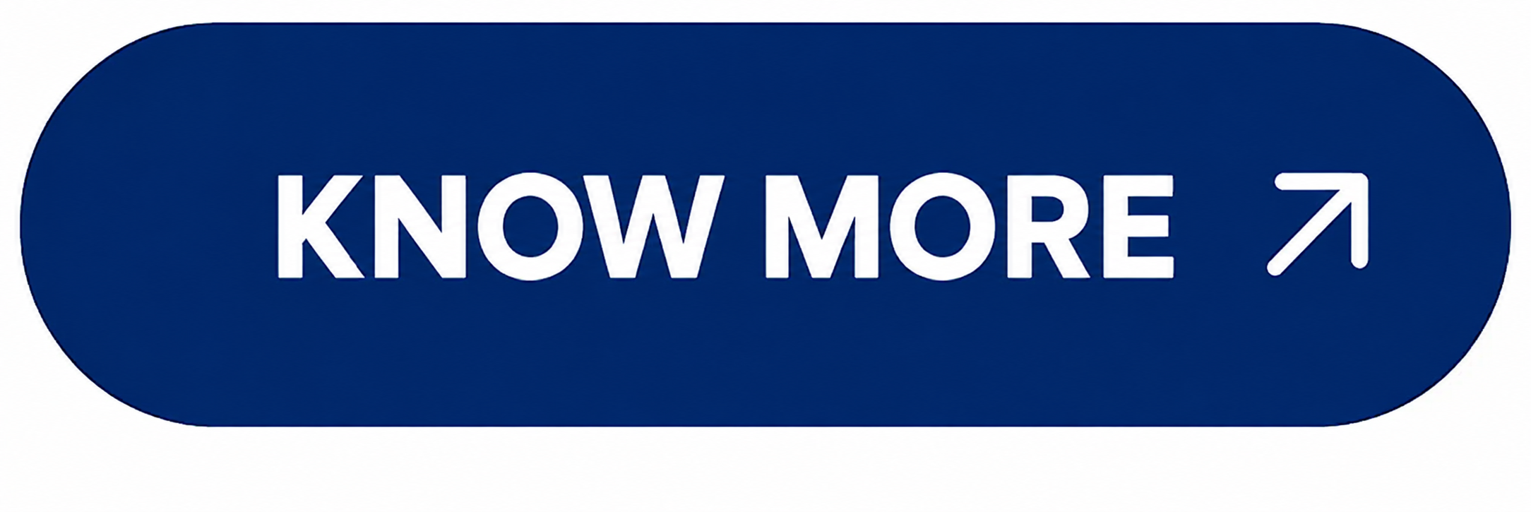 Blue oval sign with white text saying "KNOW MORE" and an upward arrow.