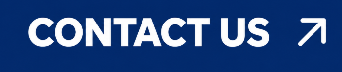 Blue webpage banner with white text that says 'CONTACT US' and an arrow pointing up and right.
