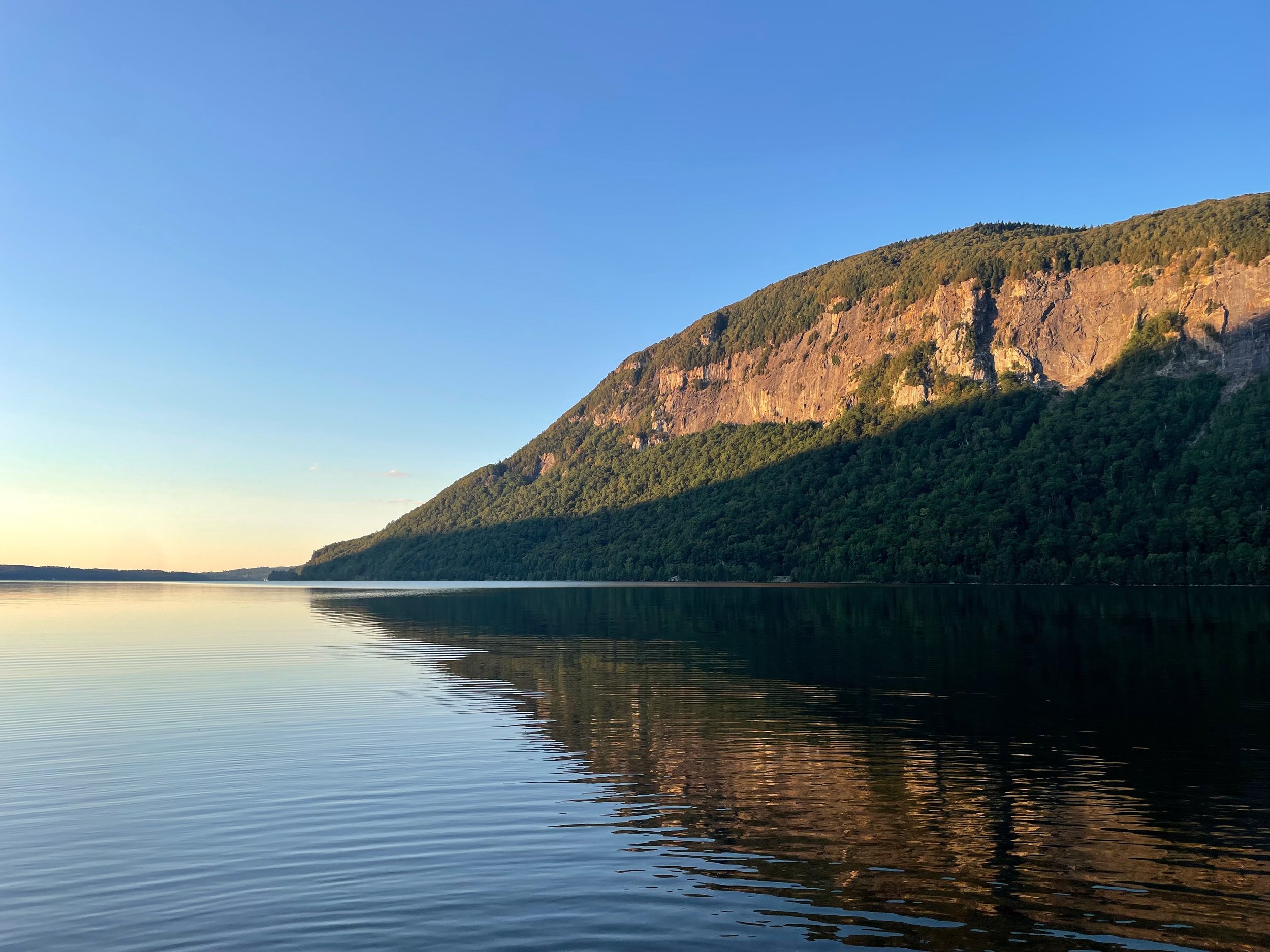 Vermont lake sunset landscape