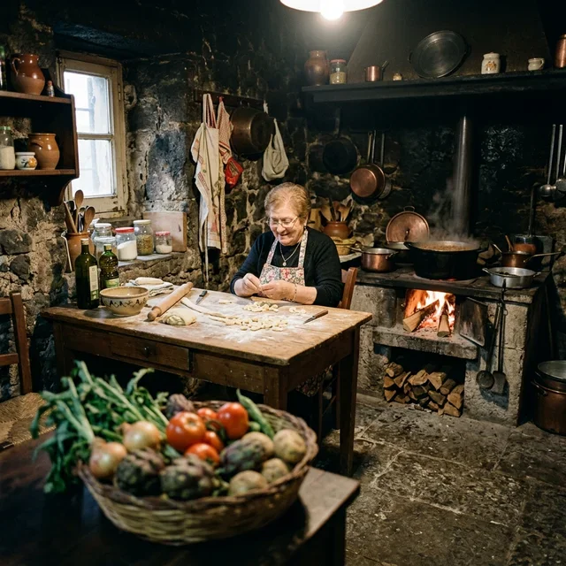 Italian Nonna sharing the traditional gnocchetti pasta recipe