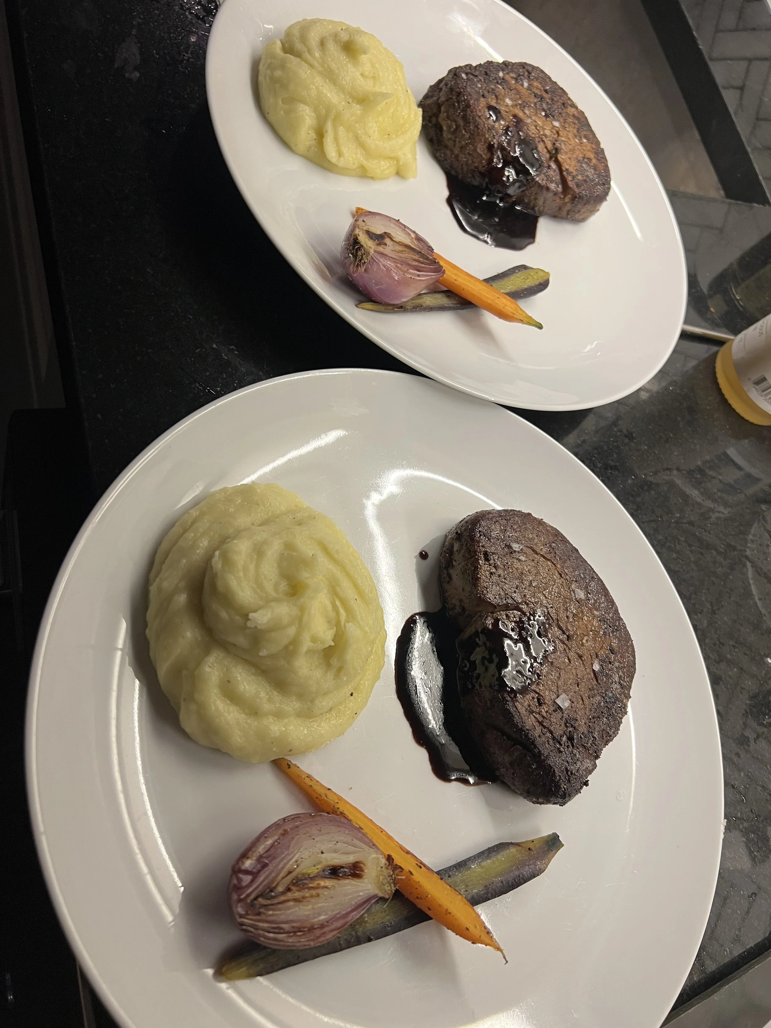 Filet mignon, truffle pomme puree, red wine jus