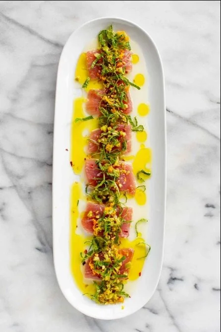 Tuna crudo, citrus vinaigrette