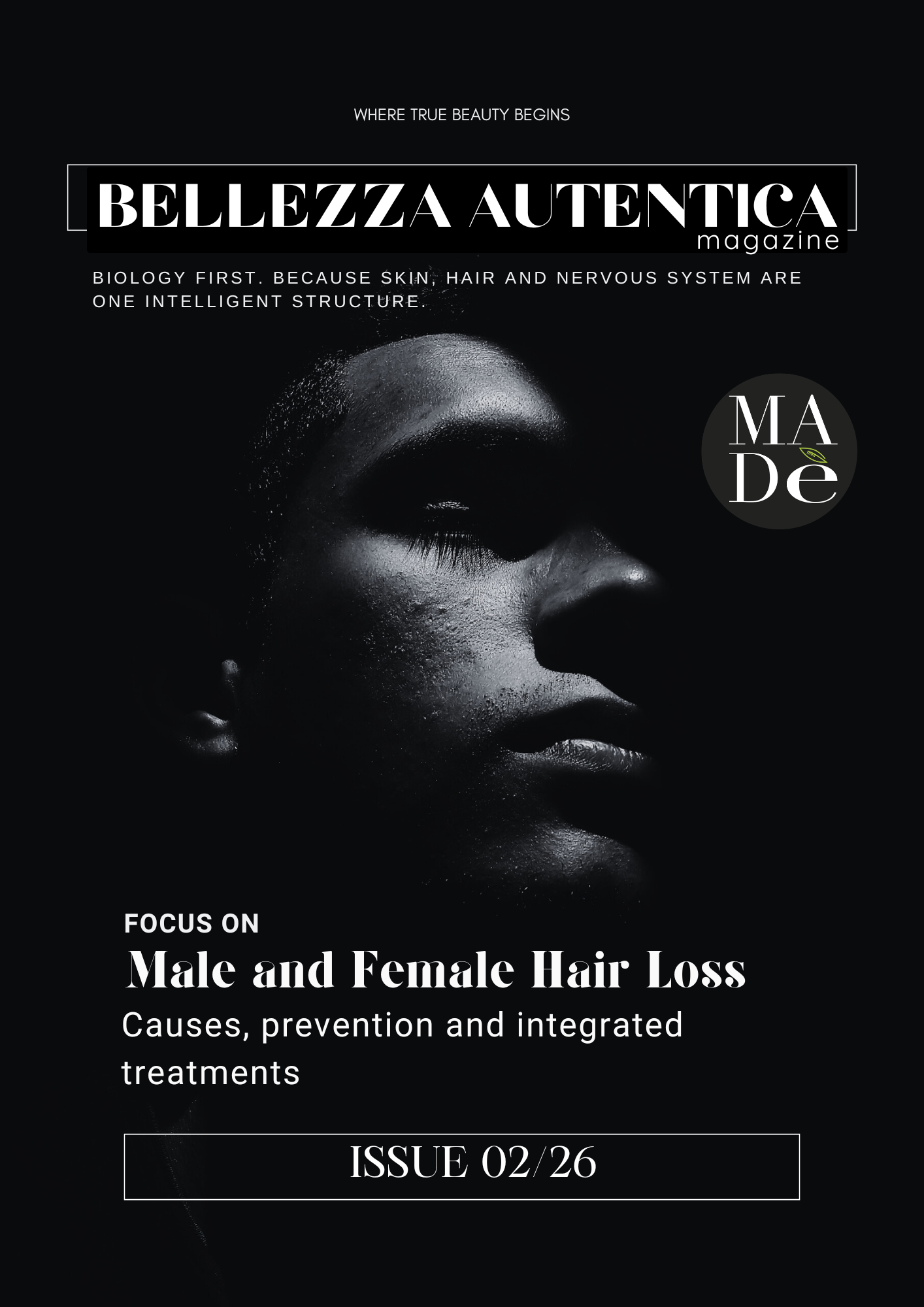 issue 02 - BELLEZZA AUTENTICA magazine – Hair loss decoded – English Edition