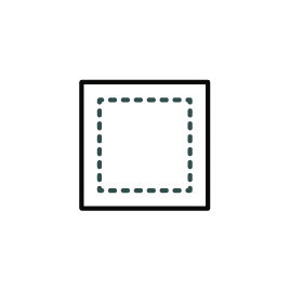Utility access icon showing hidden panels designed for easy access to plumbing and dryer vents without sacrificing aesthetics.