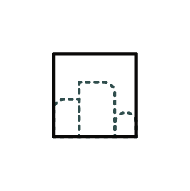 Appliance garage icon showing custom-sized "hidden" bays for mixers, blenders, and coffee stations to keep counters clear.