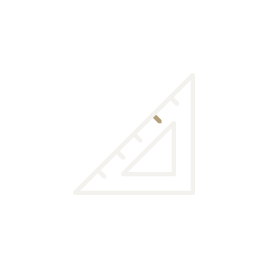 A speed square icon, a triangle with one side as a ruler.