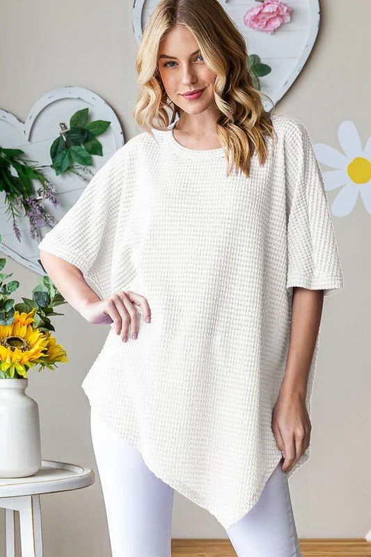 Waffle Knit Top - Off White
