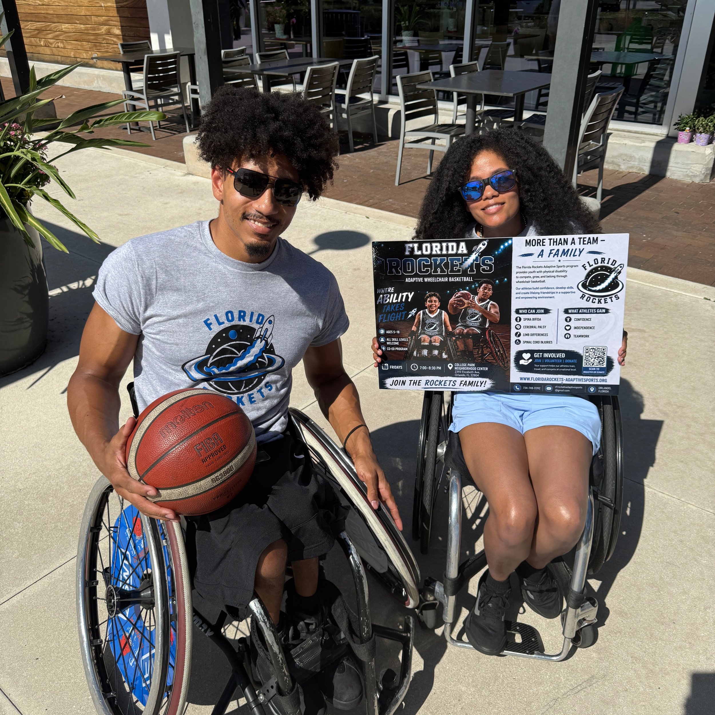 We are living our best life here in Boca Raton fundraising for the Florida Rockets. Go Team Rockets!!! #wheelchairbasketball #cfrockets #floridarockets #adaptivesports #supportadaptivesports