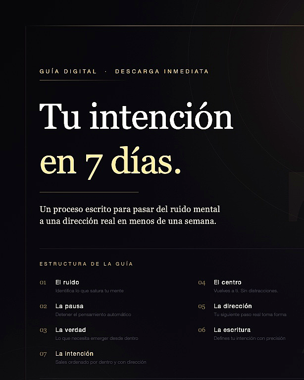 Guía intención 7 días