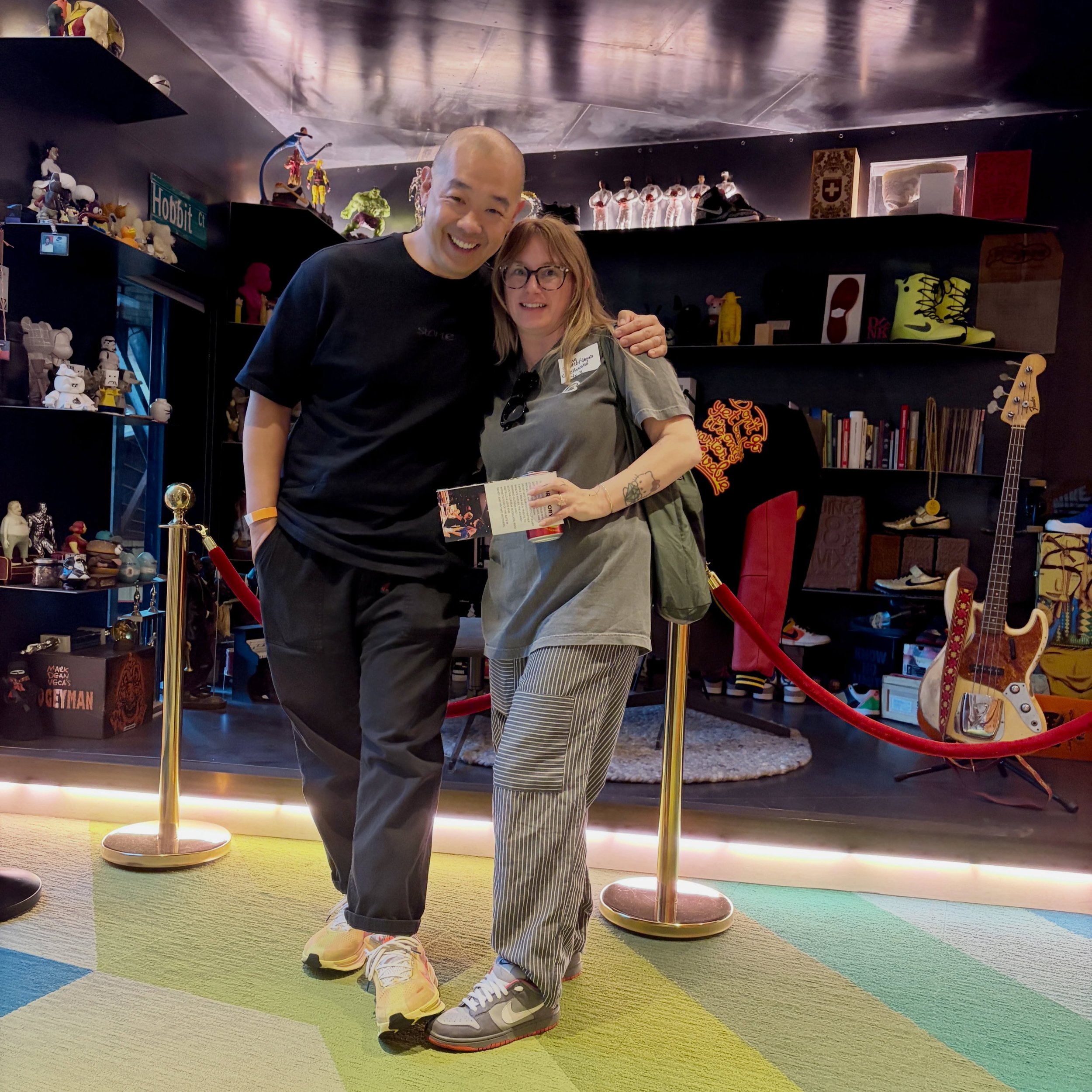 Yo! Party foul on @jeffstaple ?!

Jeff and @ellaesco (or &ldquo;Ella&rdquo; to some) are standing in front of an amazing display of Sandy Bodecker&rsquo;s Collection featured at @bodeckerfound 

Did she react appropriately? 

Who else has had their k