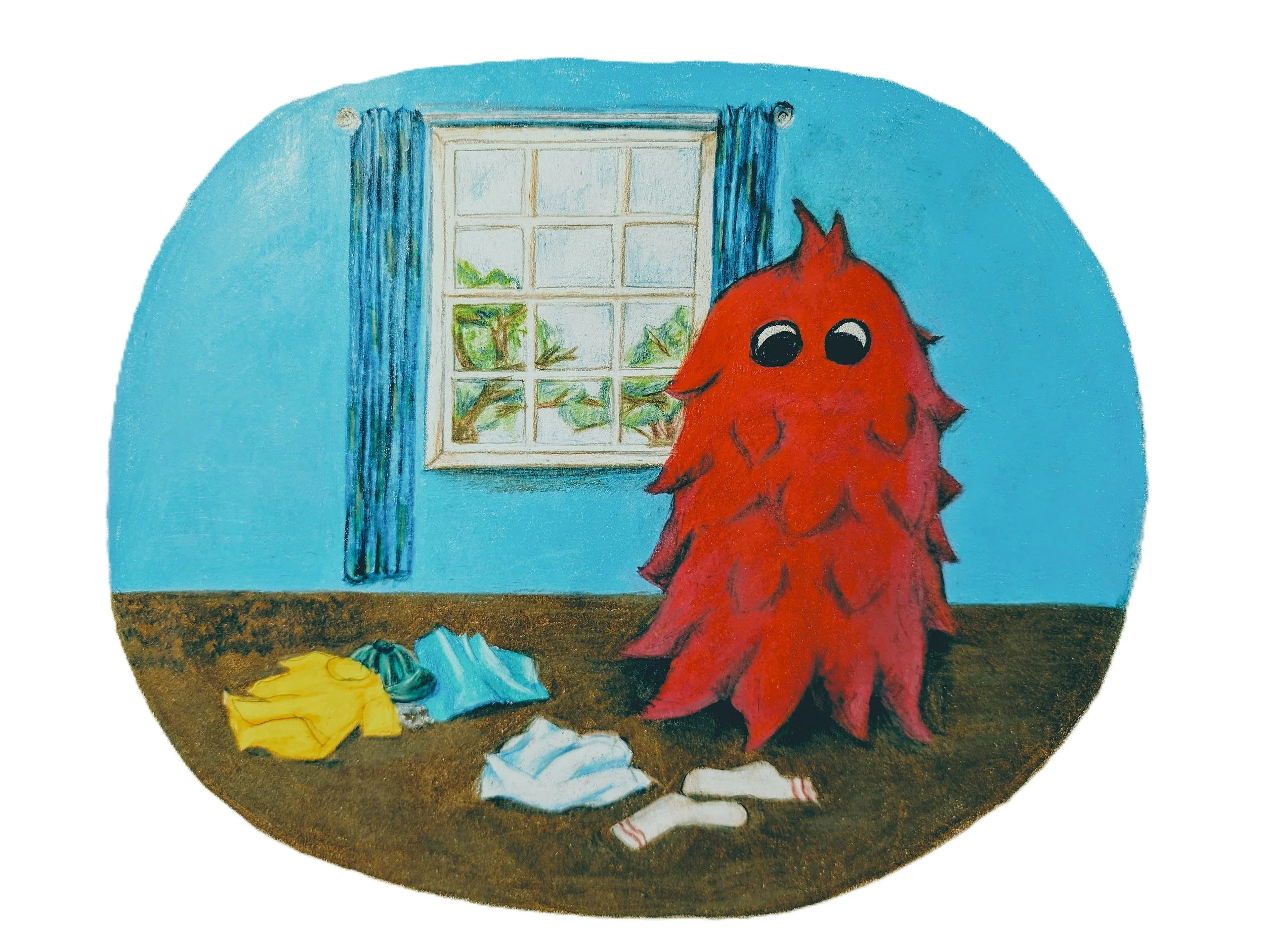 Creature hates clothes.