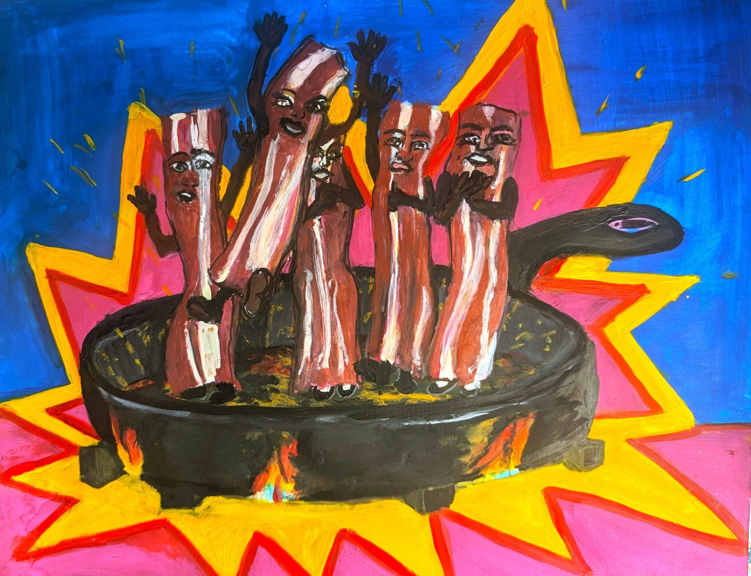 Sizzling bacon